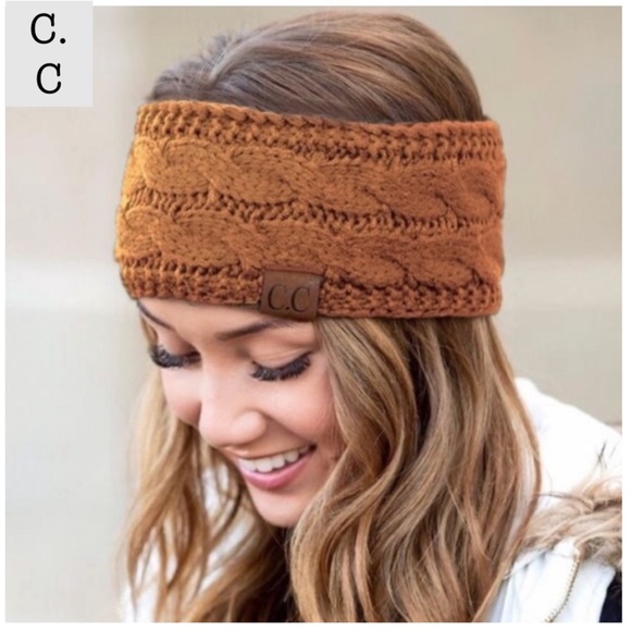 C.C Accessories - New Reversible Sherpa Lined Ultra Soft Cable Knit Women’s Head wrap, Headband